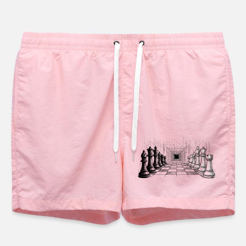Chess Strategy – Endless Perspective - Swim Trunks - pink