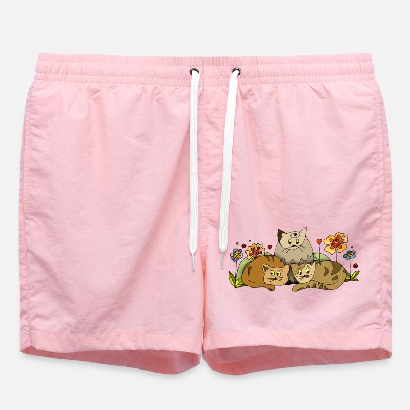 Chats - Short de bain - rose