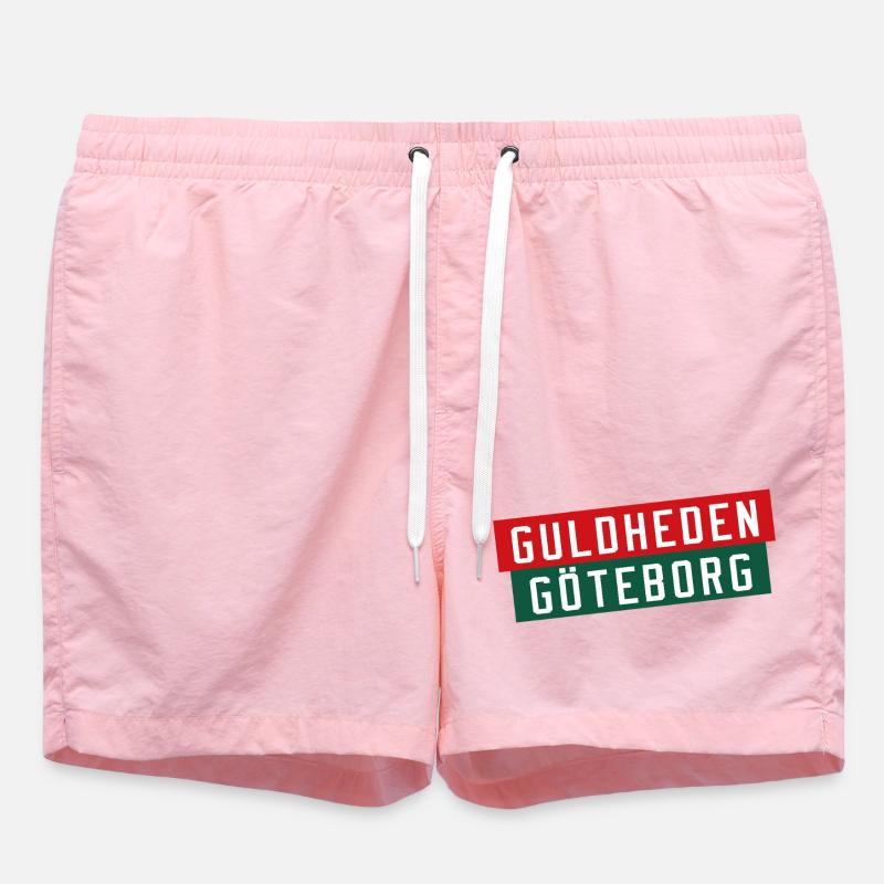 Logo rayé de Guldheden Göteborg - Short de bain - rose