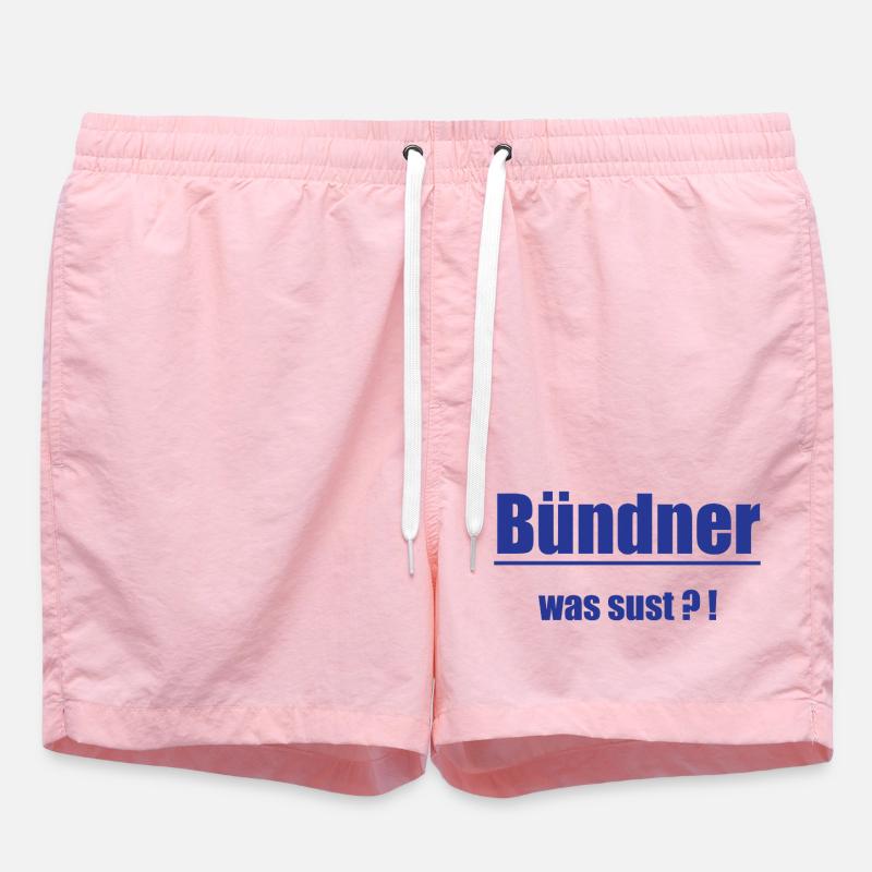 Graubünden What Sust?! - Swim Trunks - pink