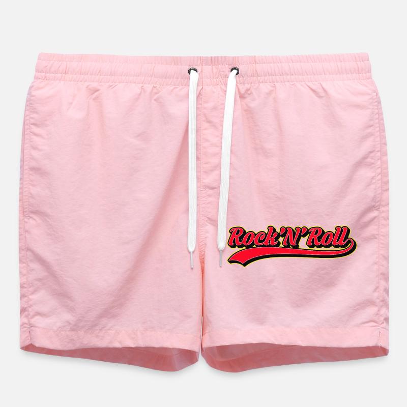 Rock 'N' Roll Retro Script Logo - Costume a pantaloncino - rosa