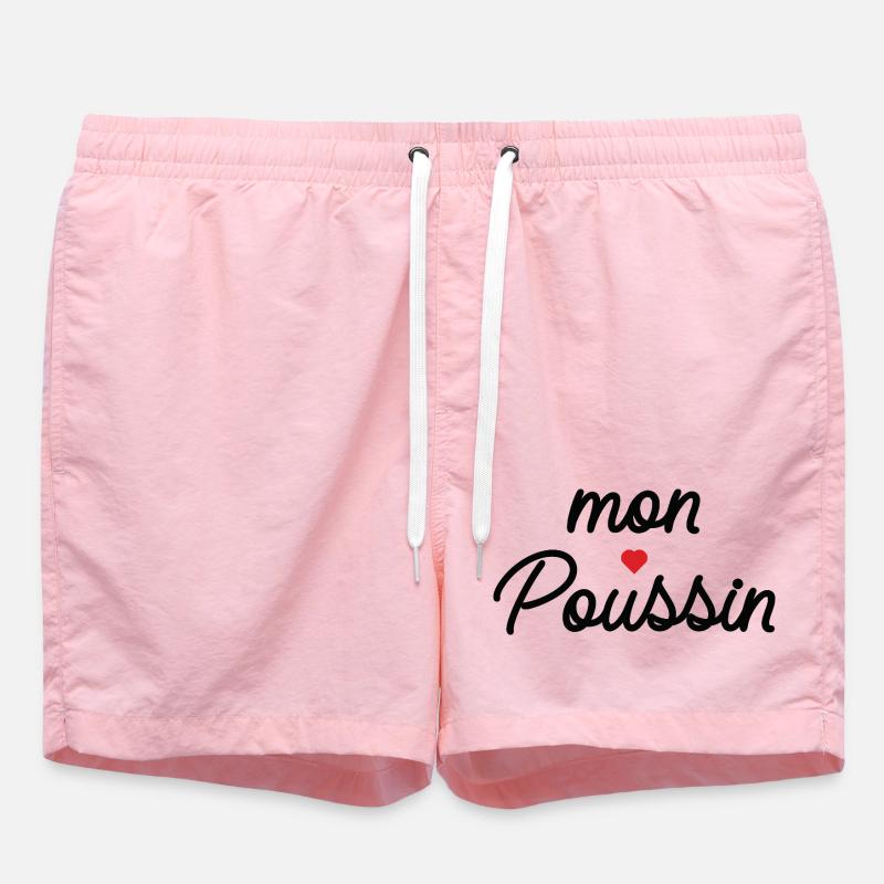 Mon Coeur Coussin Script - Short de bain - rose
