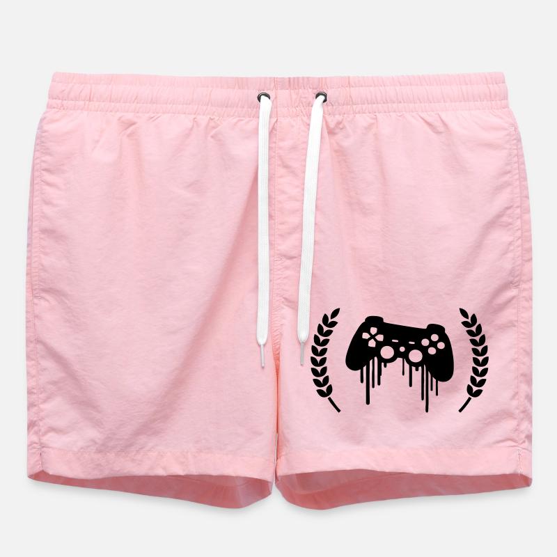 Gaming Controller Wreath - Swim Trunks - pink