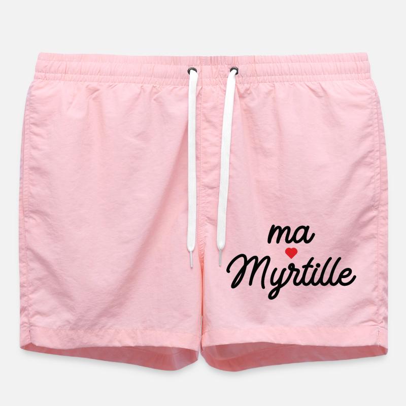 My Blueberry (Love) Heart Script - Swim Trunks - pink