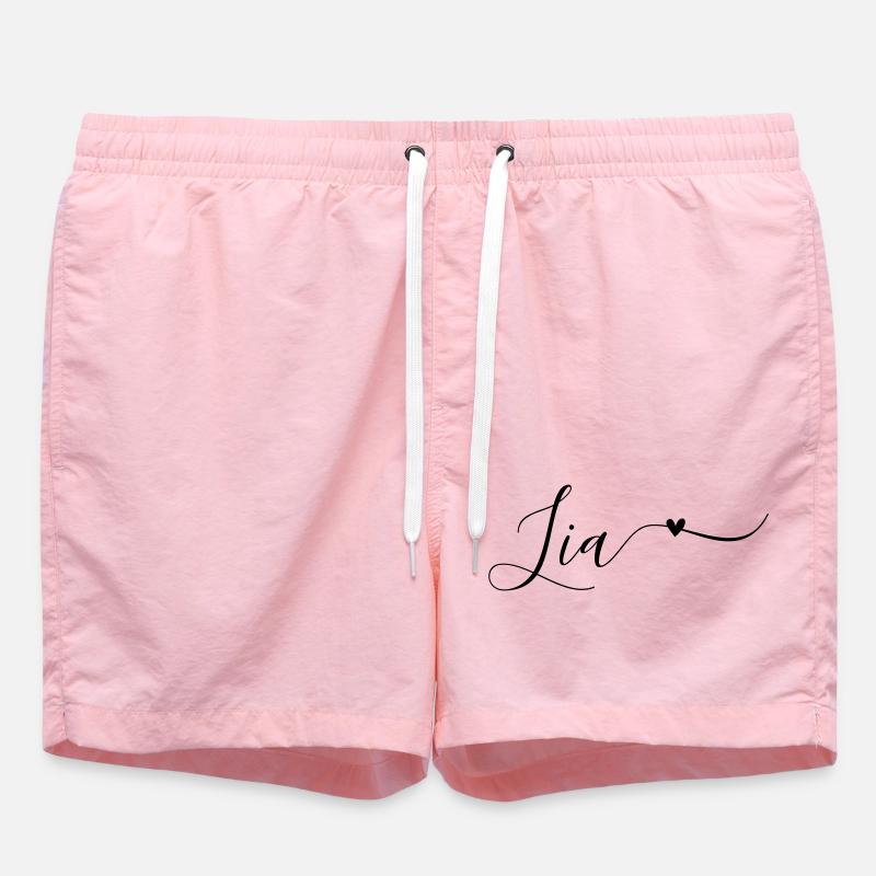 Lia Prénom Décoratif - Short de bain - rose