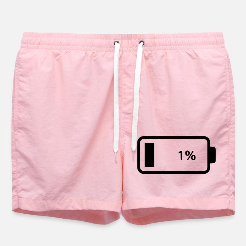 Batterie vide 1 % - Short de bain - rose