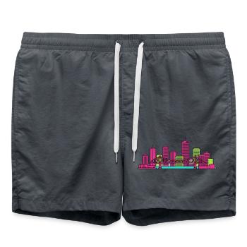 Brisbane City Skyline Story Bridge Moderne Kunst - Badeshorts -  - Vorne