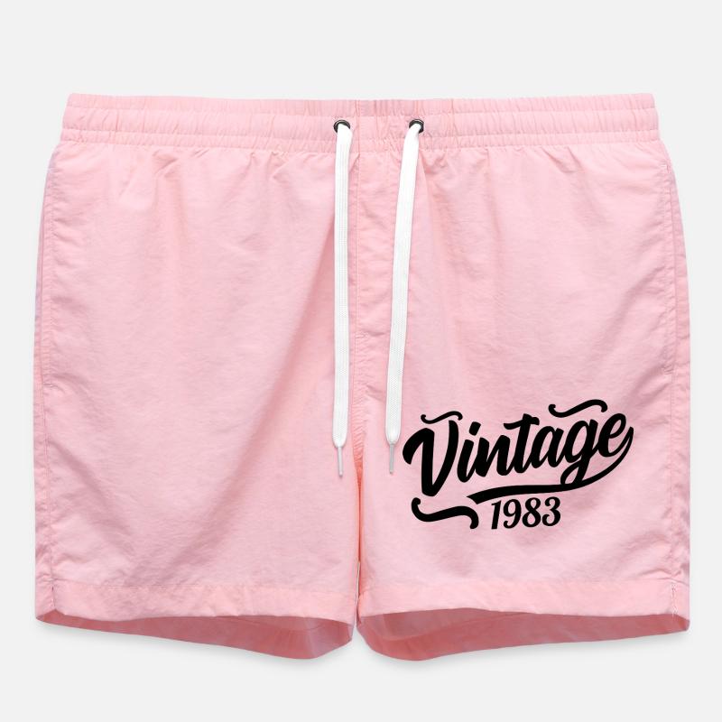 1983 Né en 1983, 56e anniversaire - Short de bain - rose