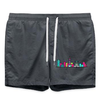 Osaka City Skyline Castle Tsutenkaku Art - Swim Trunks -  - Front