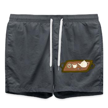 Illustration du plateau du thé - Short de bain -  - Devant