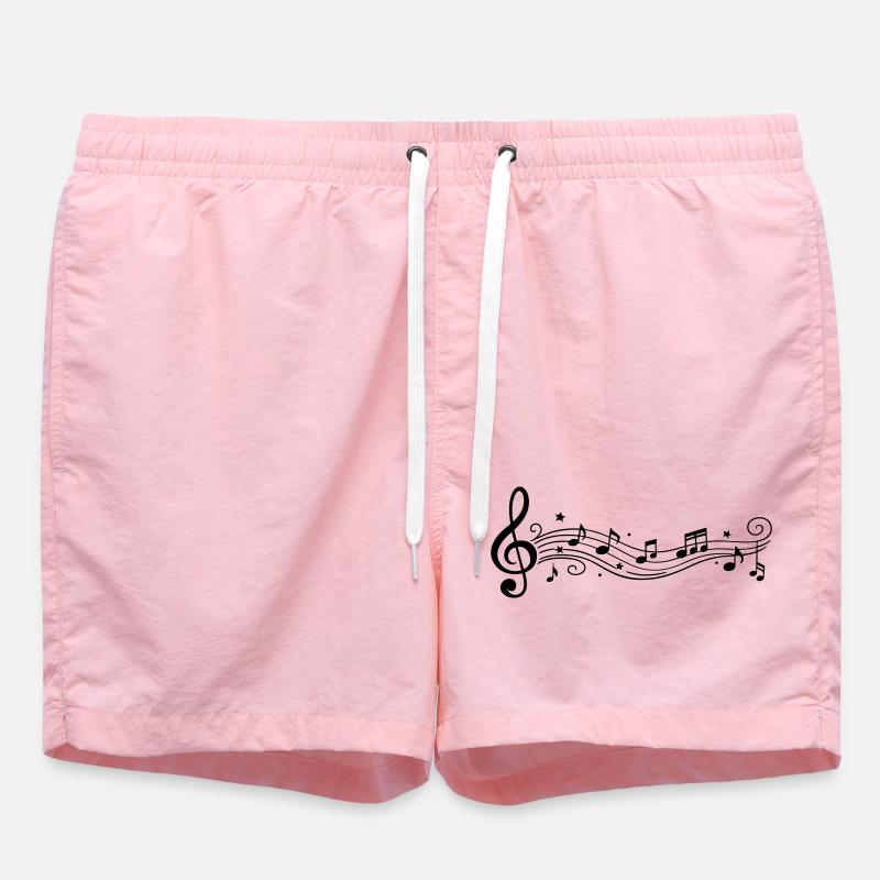 Notes musicales Clés de mélodie - Short de bain - rose