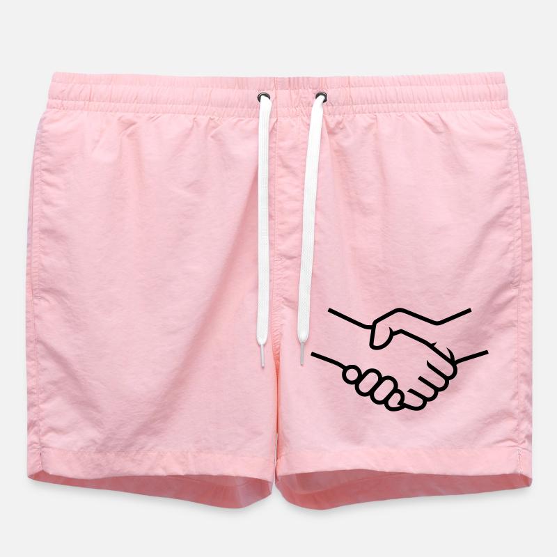 Poignée de main Travail d’équipe - Short de bain - rose