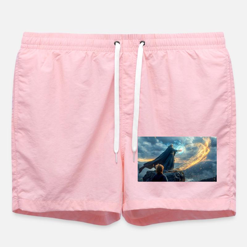 Merlin et Arthur dirigent les chevaliers - Short de bain - rose