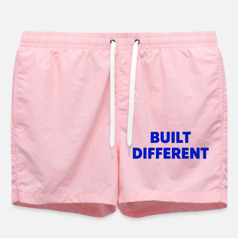 Built Different Motivation Style - Swim Trunks - pink