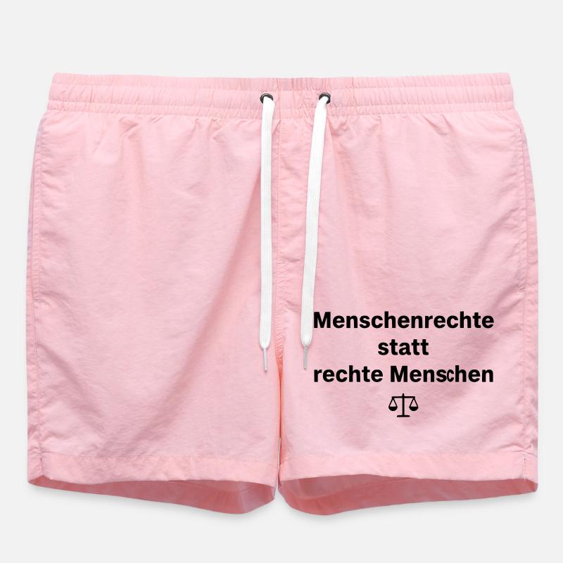 Human Rights Saying Libra - Swim Trunks - pink