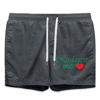 Roslagen in the middle – coastal romance in green - Swim Trunks -  - Front