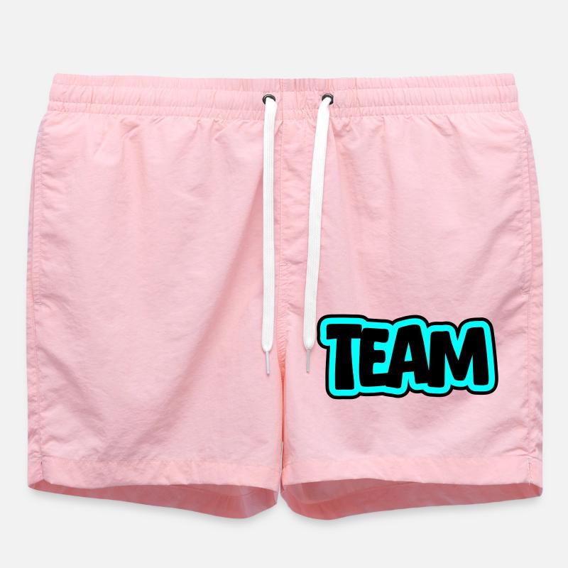 Lettrage d’équipe - Short de bain - rose