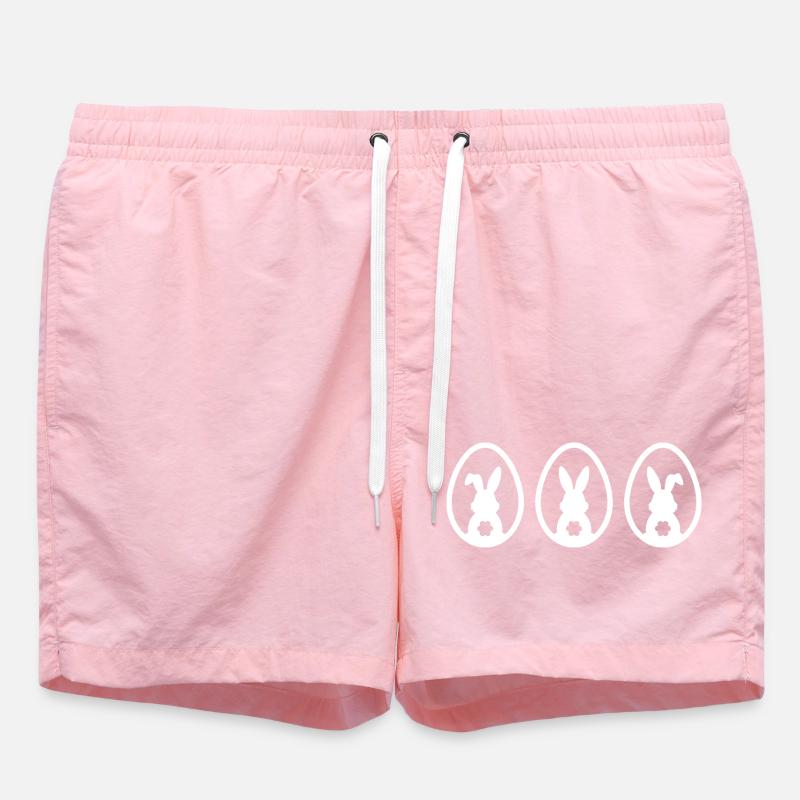 EASTER BUNNY EASTER EGGS EASTER - Swim Trunks - pink