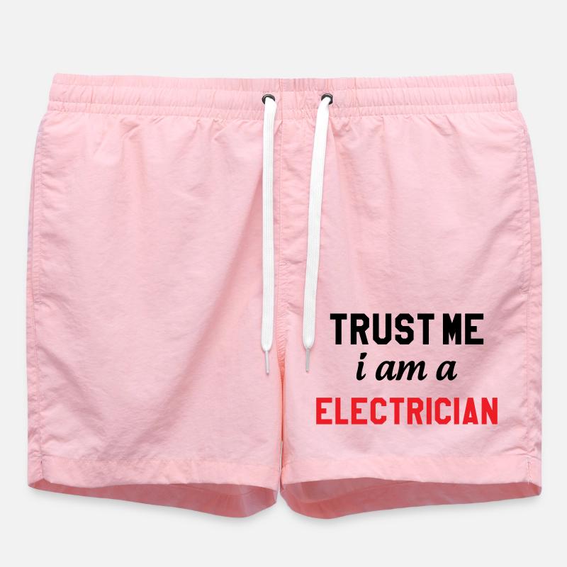 Fais-Moi Confiance Je Suis Électricien : Sécurité - Short de bain - rose