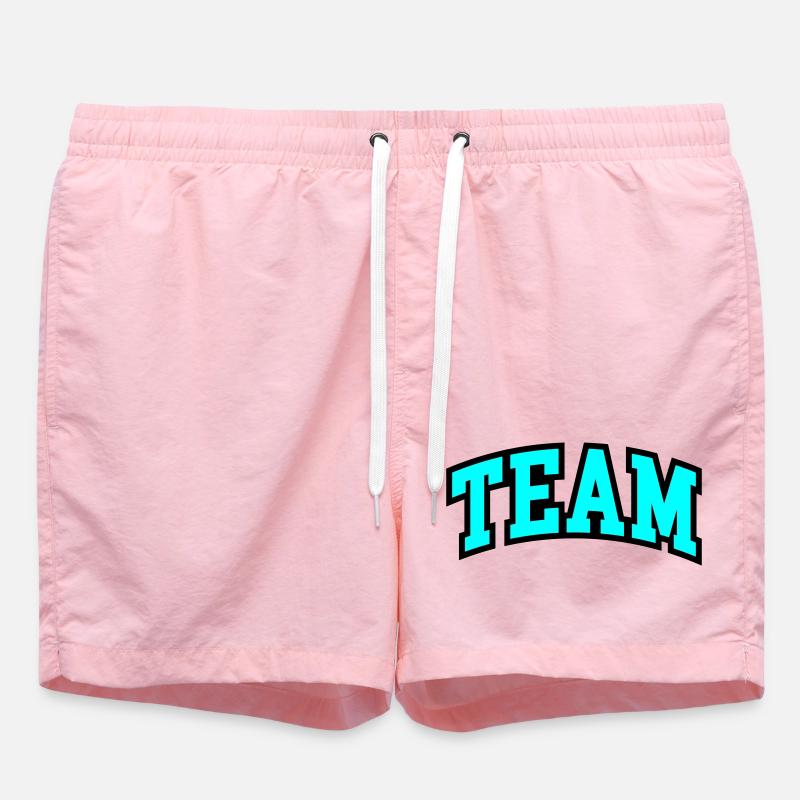 Lettrage d’équipe - Short de bain - rose