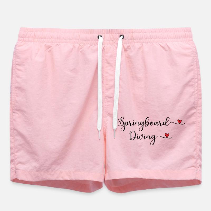 Springboard Diving - Swim Trunks - pink