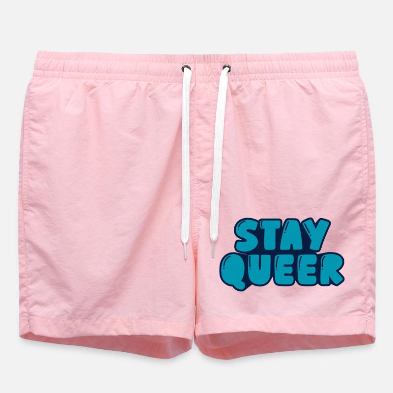 stay queer - Swim Trunks - pink