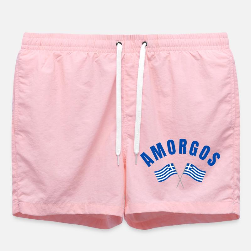 Drapeaux grecs d’Amorgos - Short de bain - rose