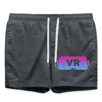Virtual Reality VR Vintage Gamer Retro Video Glasses - Swim Trunks -  - Front
