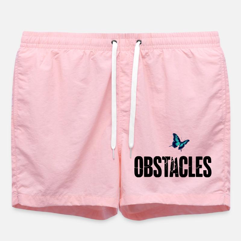 OBSTACLES – Briser les obstacles - Short de bain - rose