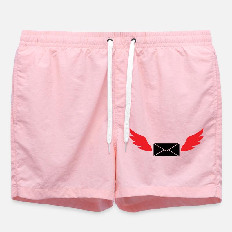 Express Mail Envelope Winged Post - Swim Trunks - pink