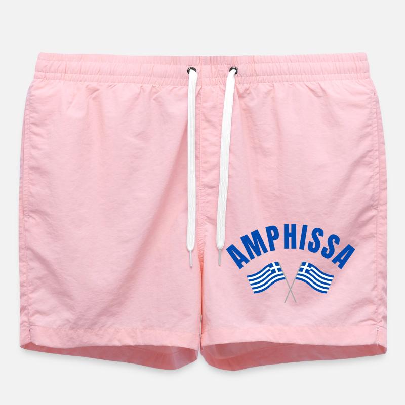 Amphissa Drapeaux grecs - Short de bain - rose
