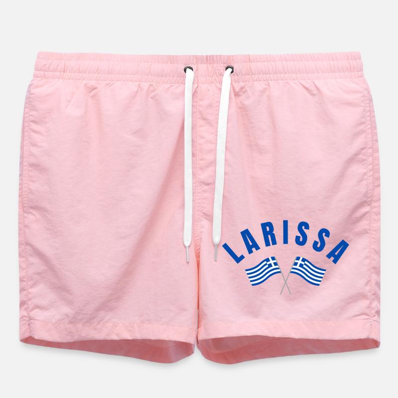 Drapeaux grecs de Larissa - Short de bain - rose