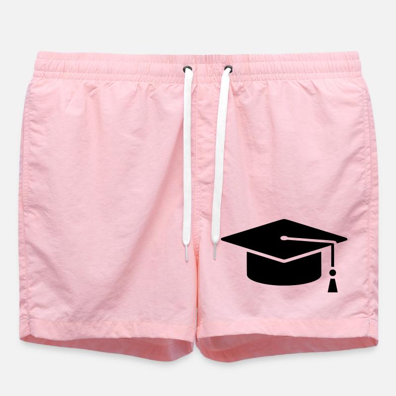 Graduation Cap Absolvent Logo - Badeshorts - Pink