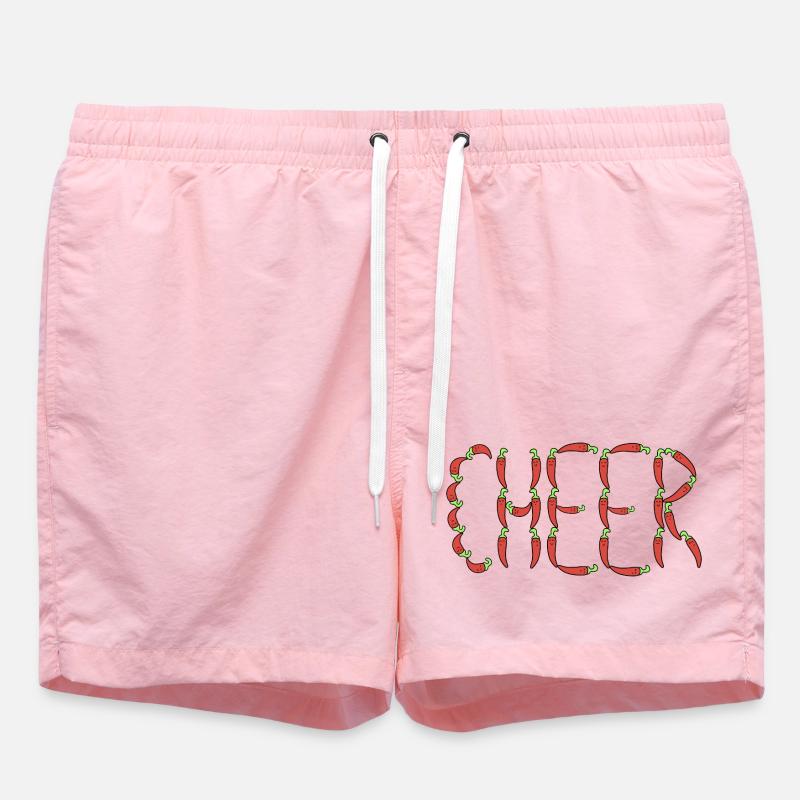 Chilli pepper cheer - Swim Trunks - pink