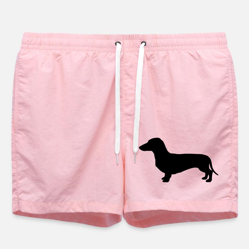 Dackel Teckel Silhouette - Badeshorts - Pink