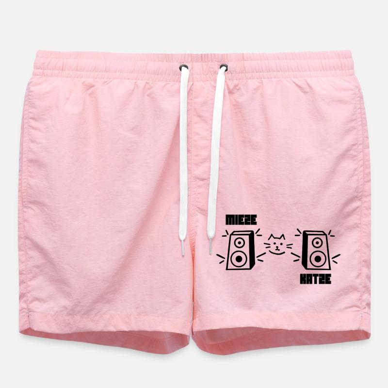 Kitty Cat Rave Techno - Swim Trunks - pink