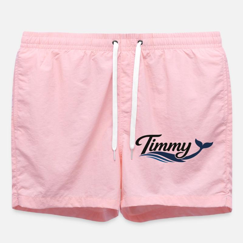 Timmy Wal Ondes typographiques - Short de bain - rose