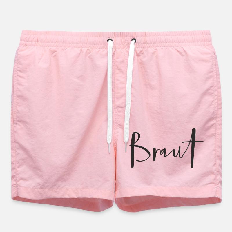 Braut – Stylisches Hochzeits-Textdesign - Badeshorts - Pink