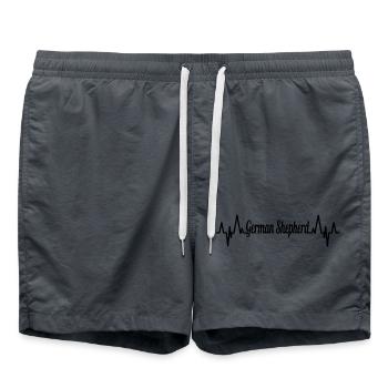 Deutscher Schäferhund EKG Herzlinie - Badeshorts -  - Vorne