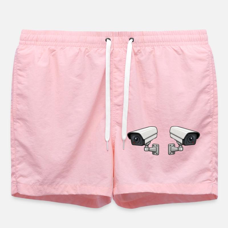 Art de surveillance à double caméra - Short de bain - rose
