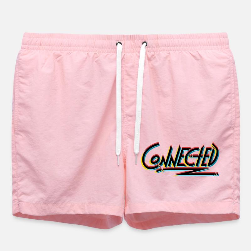 Connected_black_prism - Badeshorts - Pink