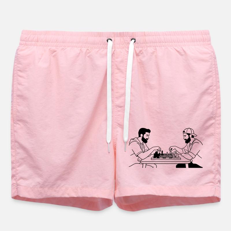chess - Swim Trunks - pink