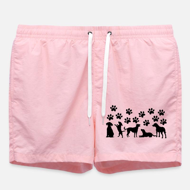 Black Dogs Squad – Esthétique minimale - Short de bain - rose