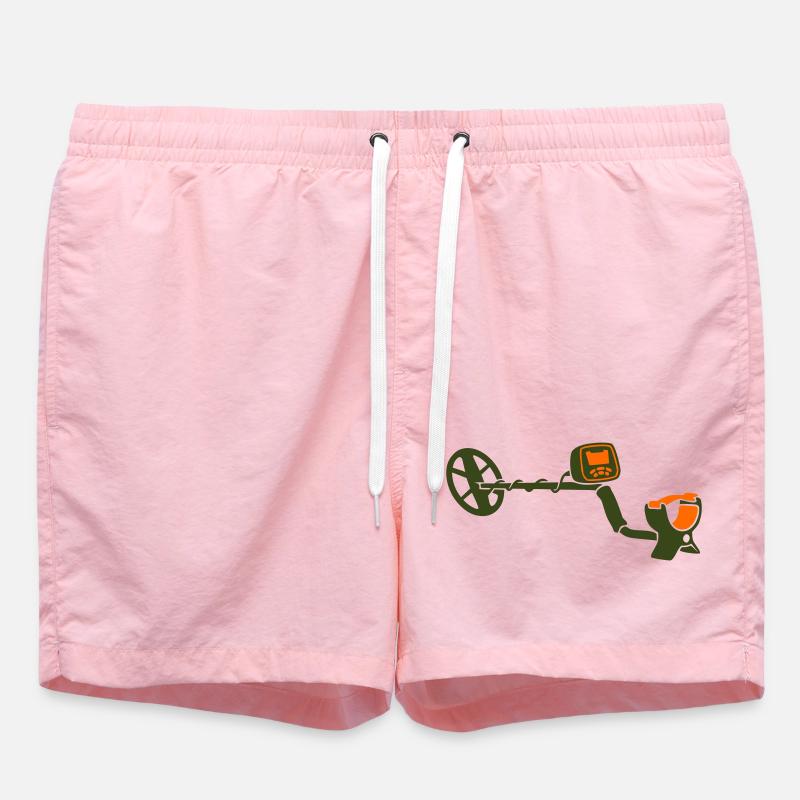 Metal Detector Probe Treasure Hunt - Swim Trunks - pink