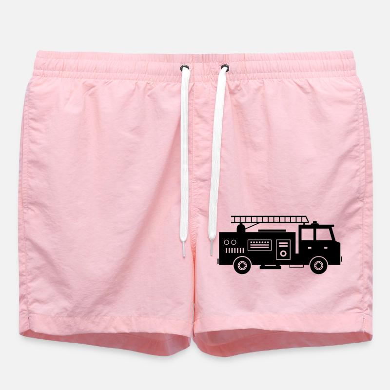 Camion de pompiers - Short de bain - rose