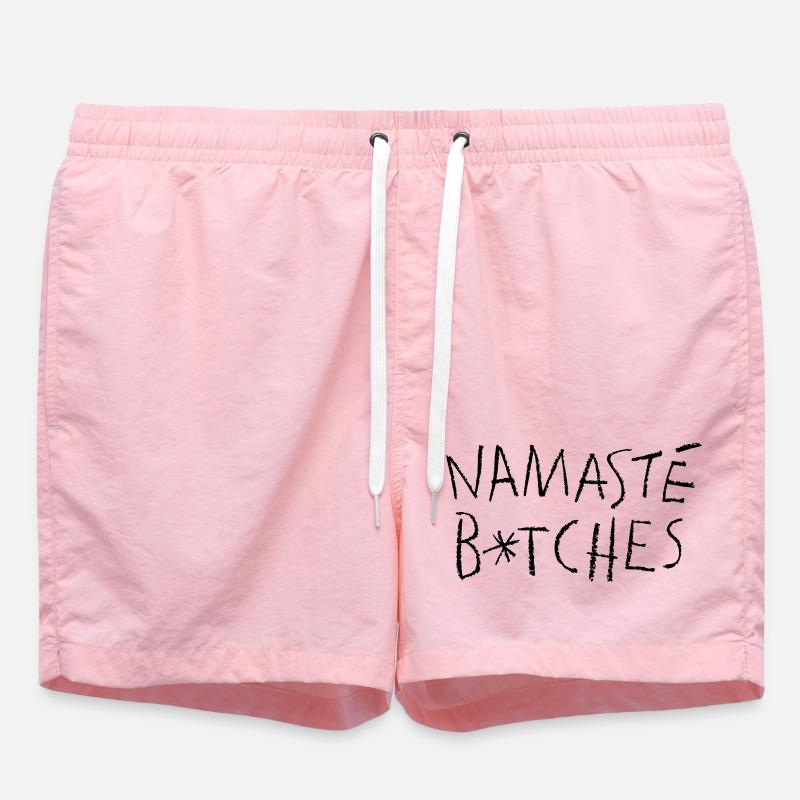 Namasté Black - Swim Trunks - pink