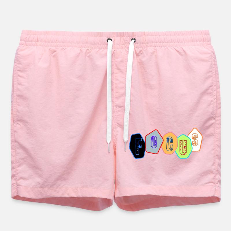 Focus in chrome blocks - Swim Trunks - pink