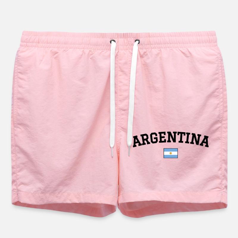 Drapeau argentin Noir - Short de bain - rose