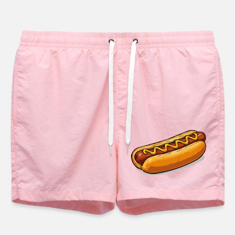 Comic de hot-dogs joyeux - Short de bain - rose