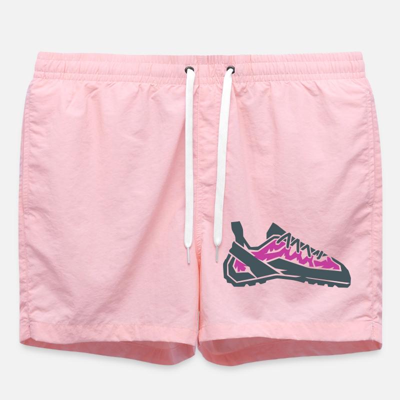 Climbing Shoe Bouldering Vector - Swim Trunks - pink